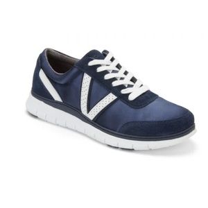 VIONIC NEW IN BOX Lace up Sneaker. Nana Satin/Navy